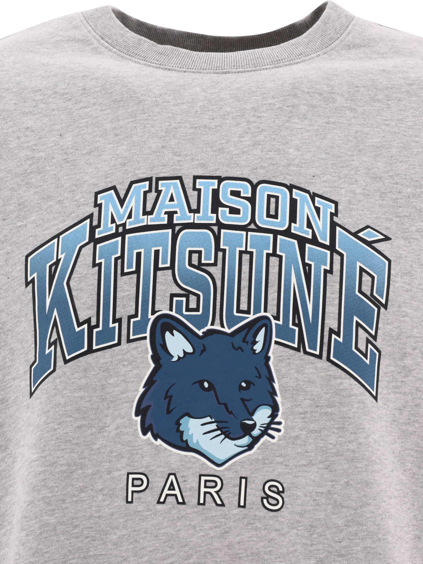 MAISON KITSUNÉ Grey Campus Fox sweatshirt